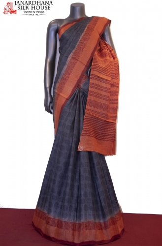 Madhubani Red & Black Pure Tussar Silk Sari – Shilphaat.com