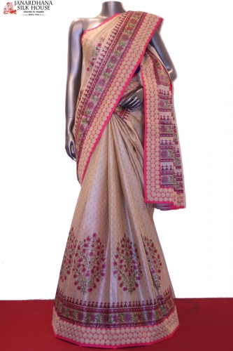 Queen Rani Color Tussar Muga Banarasi Silk Saree - Loomfolks