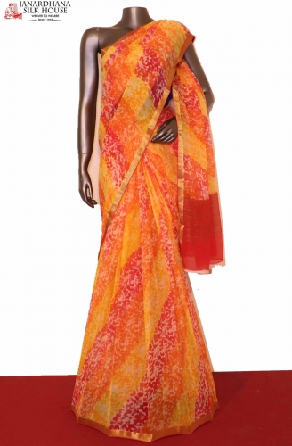 MultiColor Chiffon Satin Saree -