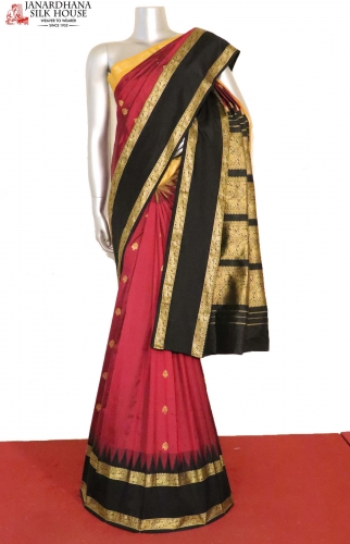 Gadwal Silk Cotton Saree with Ganga Jamuna border Worldwide Ship – Parijat  Collections