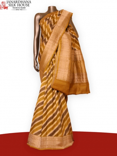 Handloom Jamdani Pure Tussar Silk Saree in Off White : SBEA2336