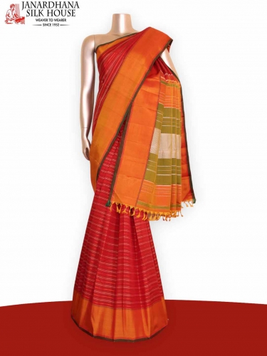 Veldhari Thread Weave Kanjeevaram Silk Saree