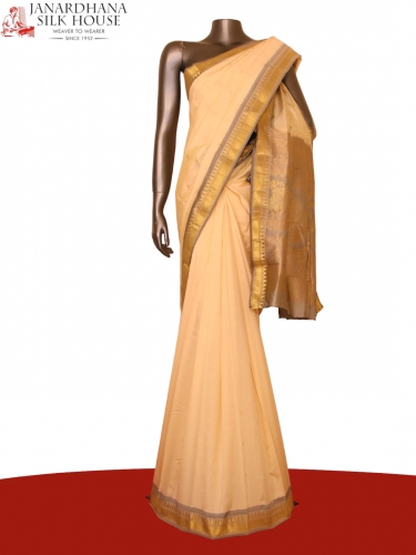 White Organza Saree with Silver Zari Borders and Gotta work-FOF001WOS –  www.soosi.co.in