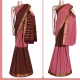 Exclusive Zari Checks Half and Half Mysore Crepe Silk Saree-Double Pallu 