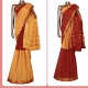 Exclusive Zari Checks Half and Half Mysore Crepe Silk Saree-Double Pallu 