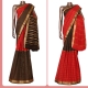 Exclusive Zari Checks Half and Half Mysore Crepe Silk Saree-Double Pallu 