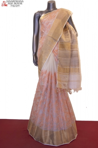 Beige Kota SIlk Saree Set Design by Geroo Jaipur at Pernia's Pop Up Shop  2024